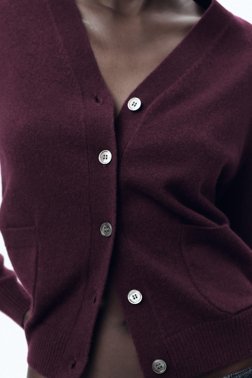 100% WOOL BASIC CARDIGAN - Zara фото 6