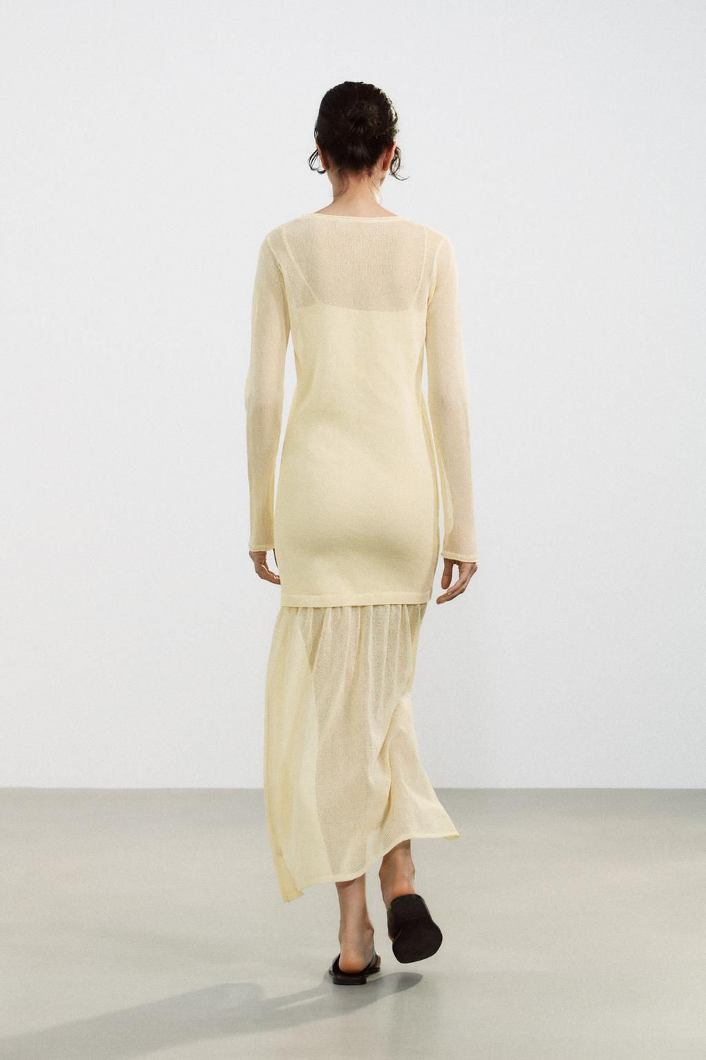 DOUBLE LAYER KNIT DRESS - Zara фото 3