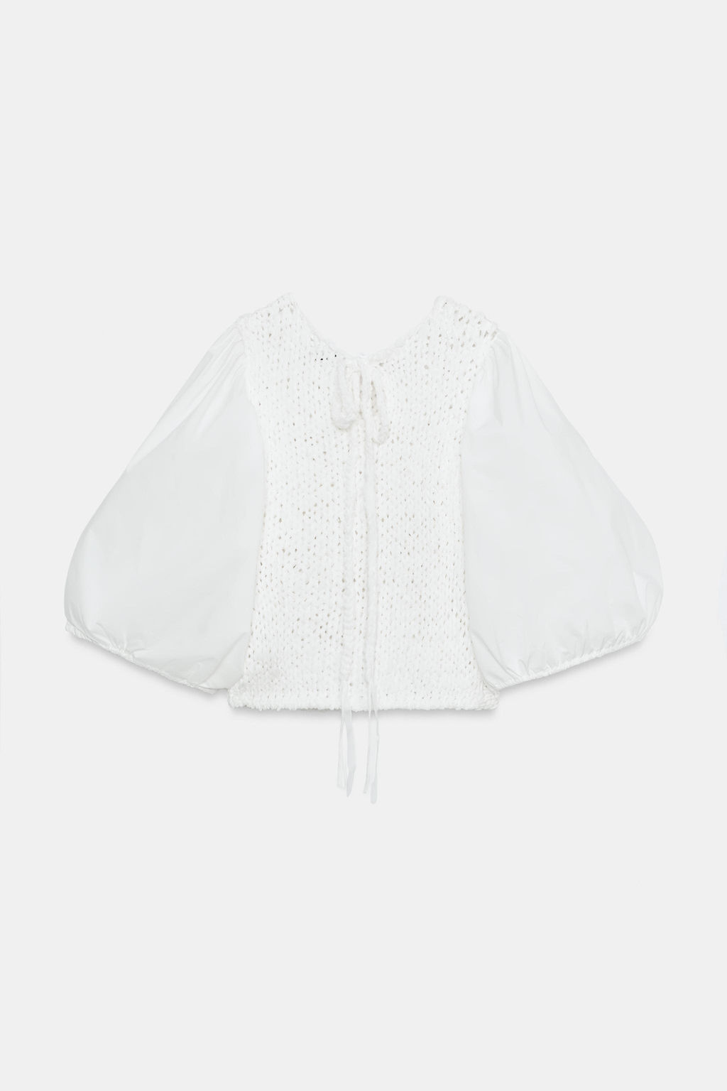 JERSEY COMBINADO PUNTO / Blanco - Zara фото 7