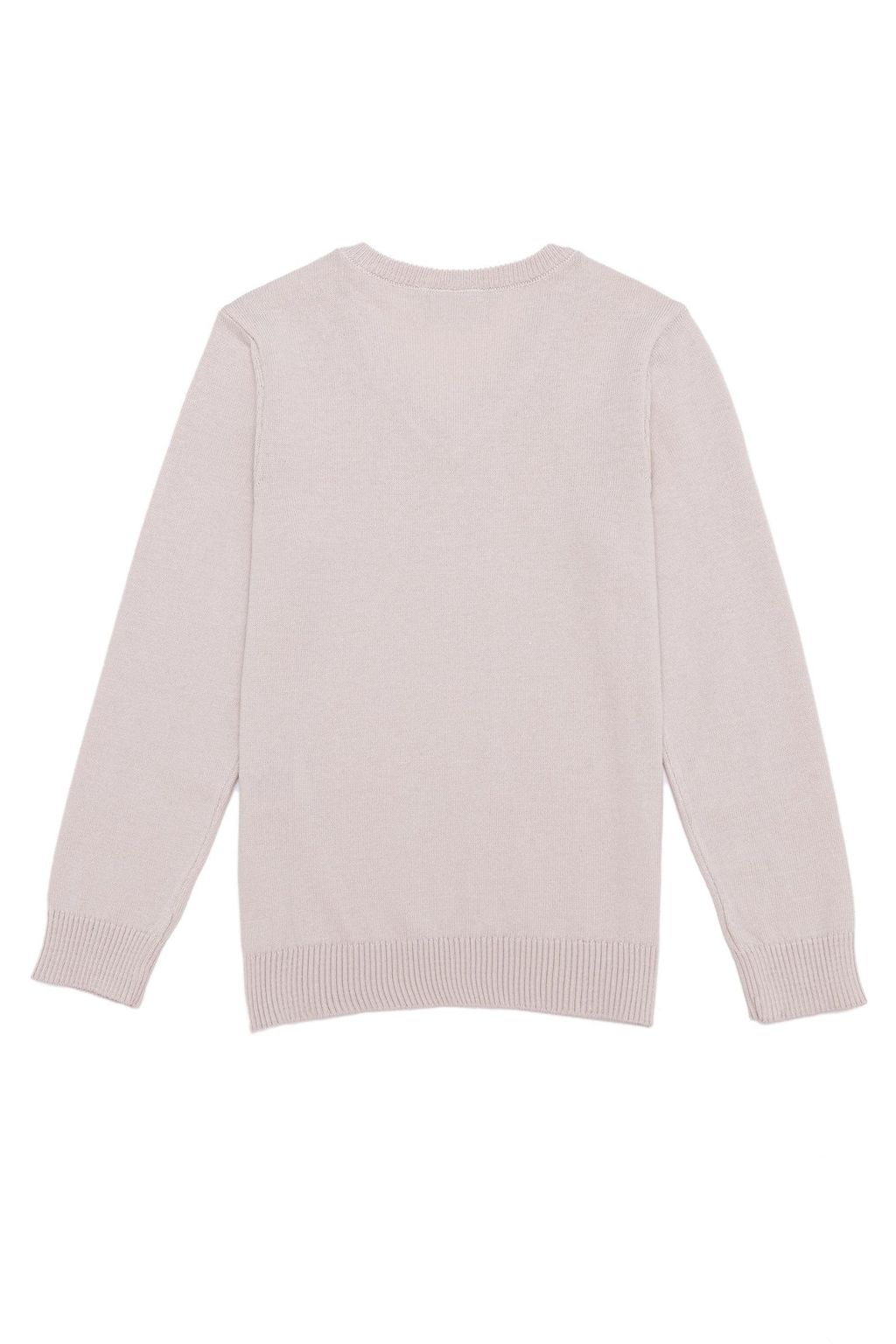 Девушка кремовый V-образным вырезом трикотаж свитер Basic - U.s. polo assn фото 2