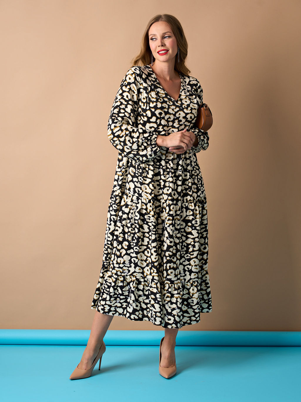 Платье 0060-23а черный с коричневым - Aquarell фото 5