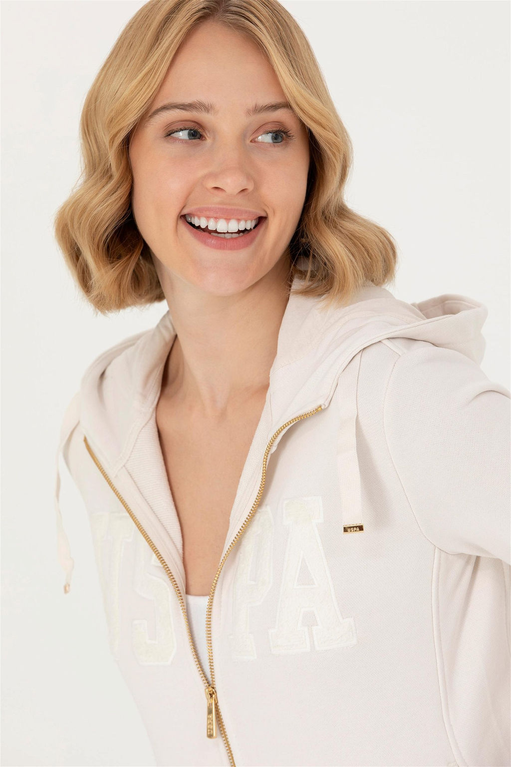 Женская базовая толстовка с капюшоном и камнем Неожиданная скидка в корзине - U.s. polo assn фото 2