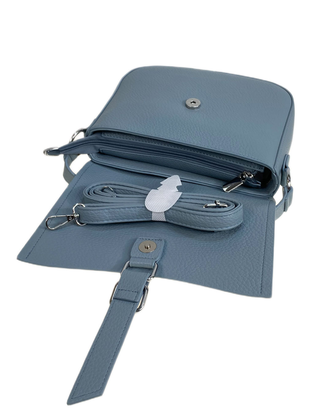 Женская сумка из искусственной кожи, цвет голубой - Greta фото 2