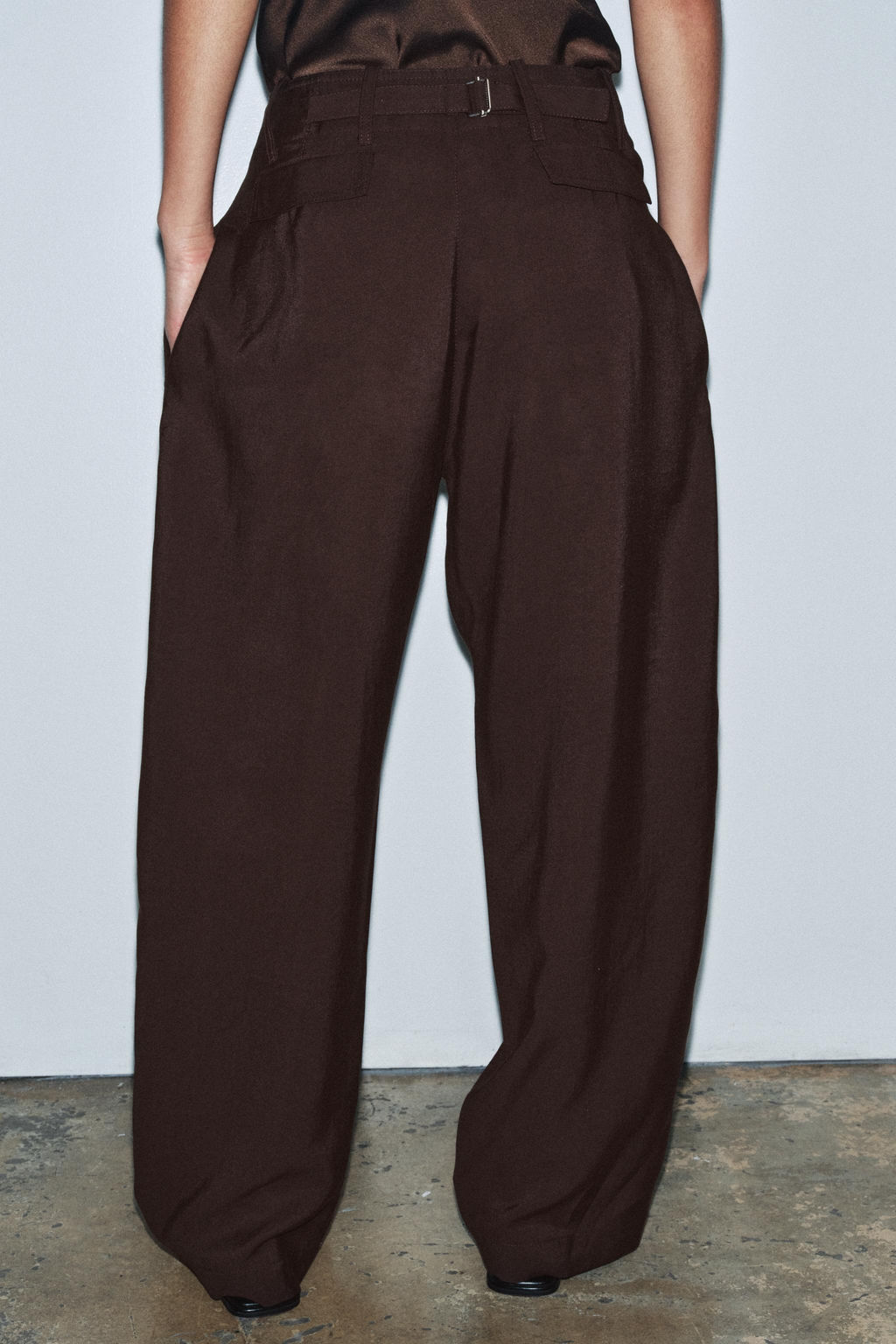 ZW COLLECTION CARROT TROUSERS WITH BUCKLE - Zara фото 3