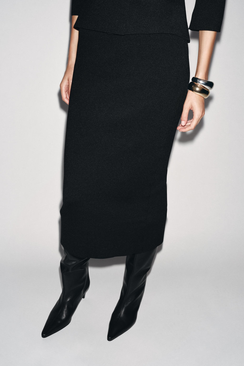 KNITTED MIDI SKIRT - Zara фото 5