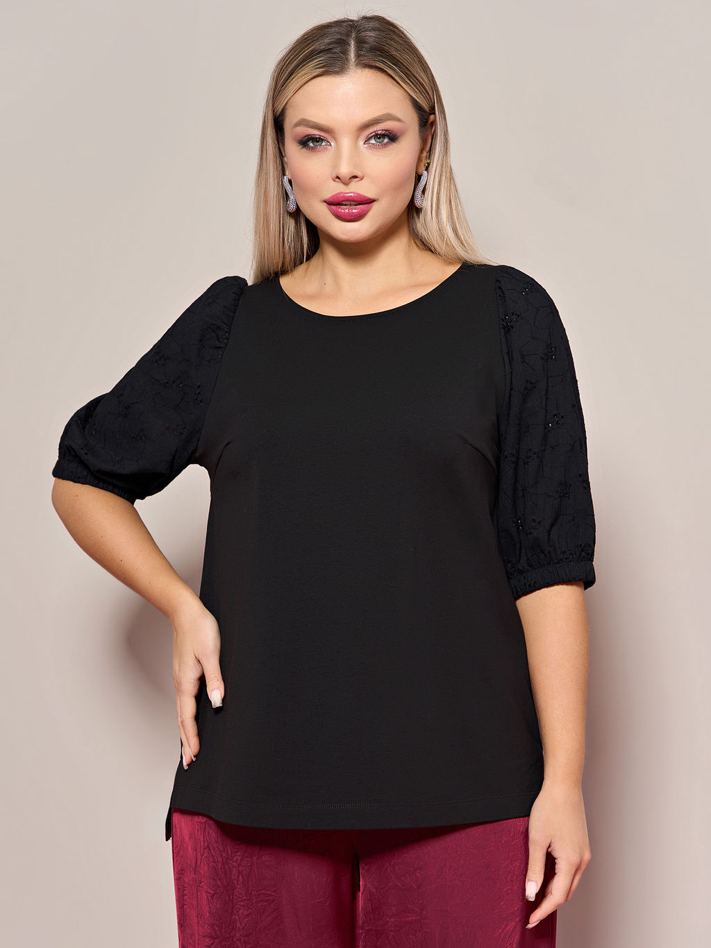 Футболка 0208-2 чёрный - Dora фото 141