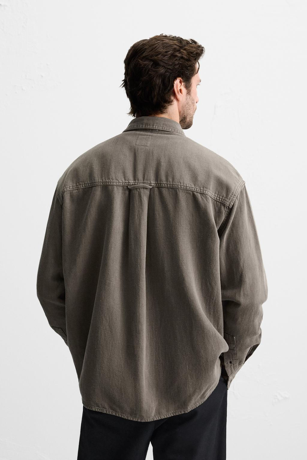 FADED DENIM SHIRT - Zara фото 11