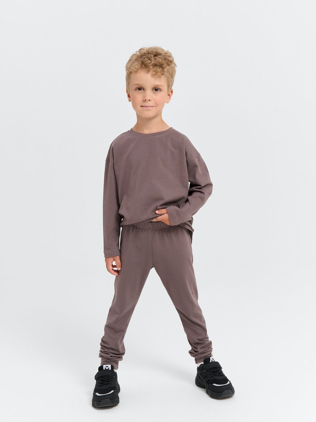 Брюки с манжетой Темный шоколад - Bungly фото 2