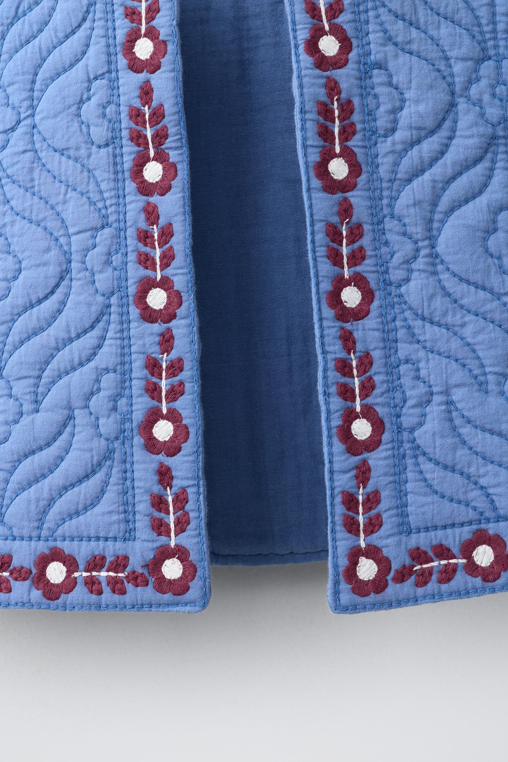 CHALECO TEXTURA BORDADOS / Azul - Zara фото 7