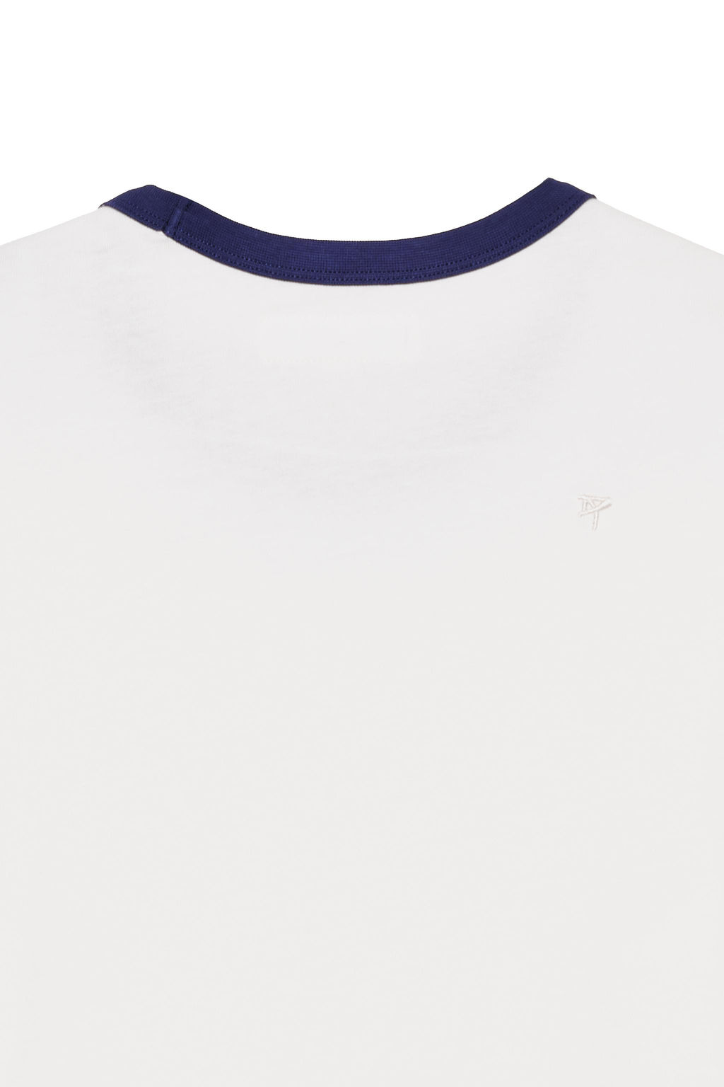 CAMISETA SLIM FIT RIB CONTRASTE / Blanco roto