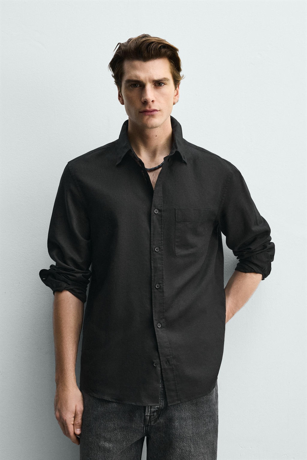 CAMISA REGULAR FIT BOLSILLOS / Lima claro - Zara фото 12