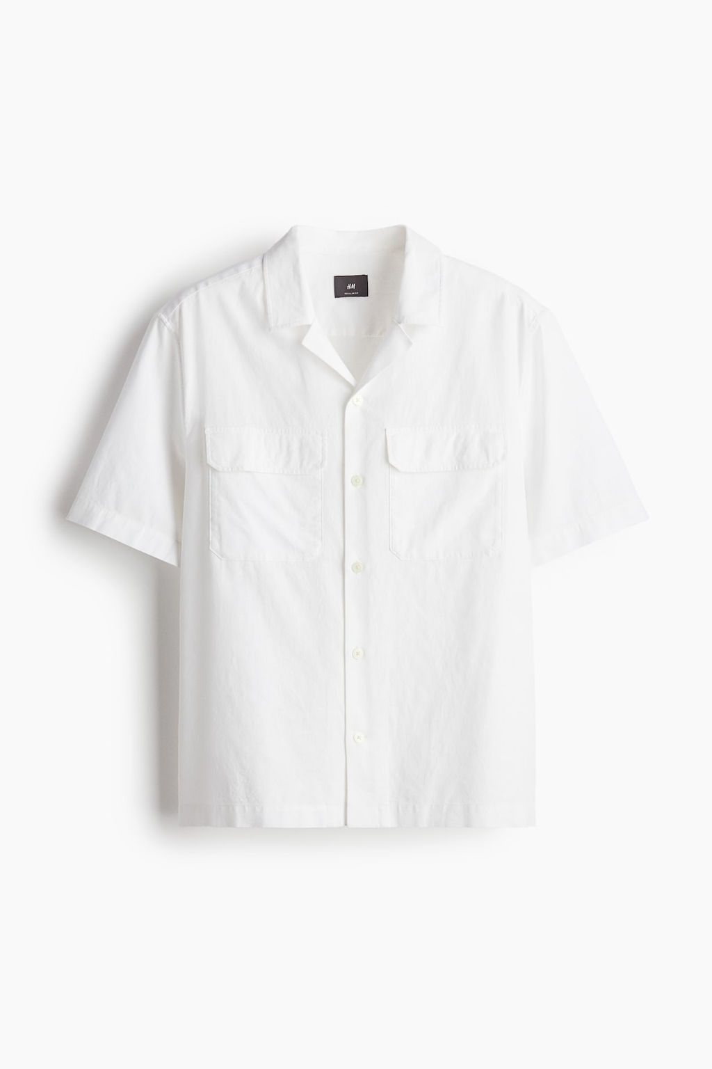 Camisa cargo en mezcla de lino Regular Fit - H&m фото 8