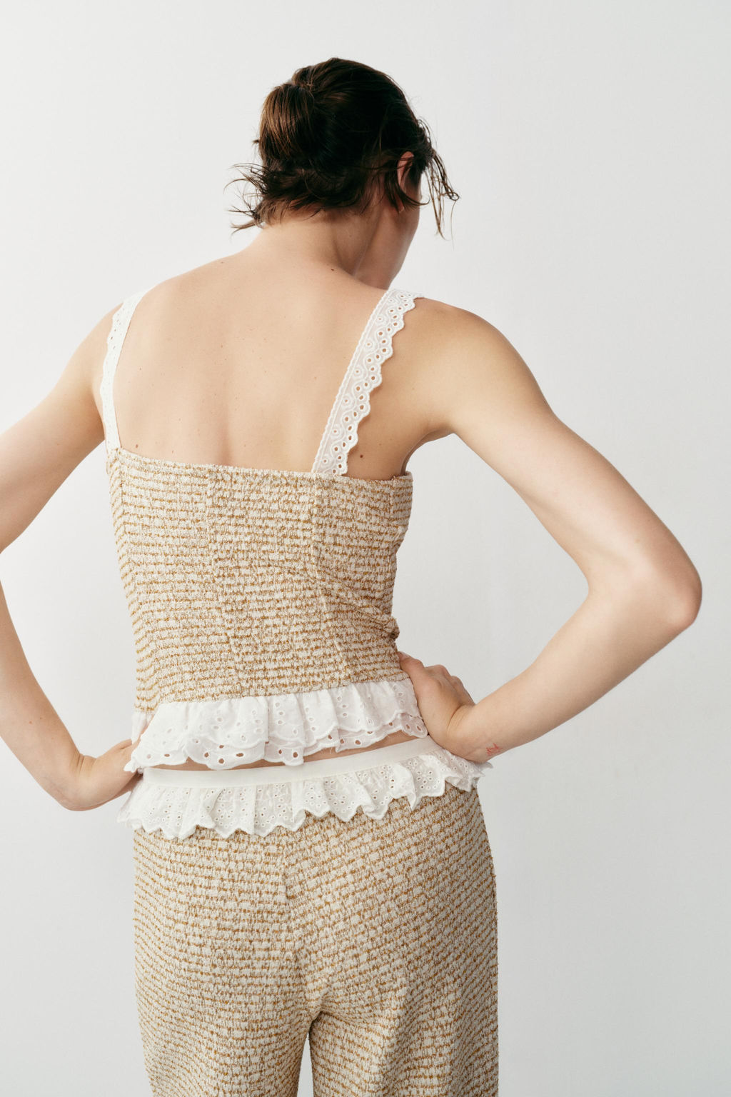 TOP ESTRUCTURA COMBINADO / Crudo / Marr?n - Zara фото 5