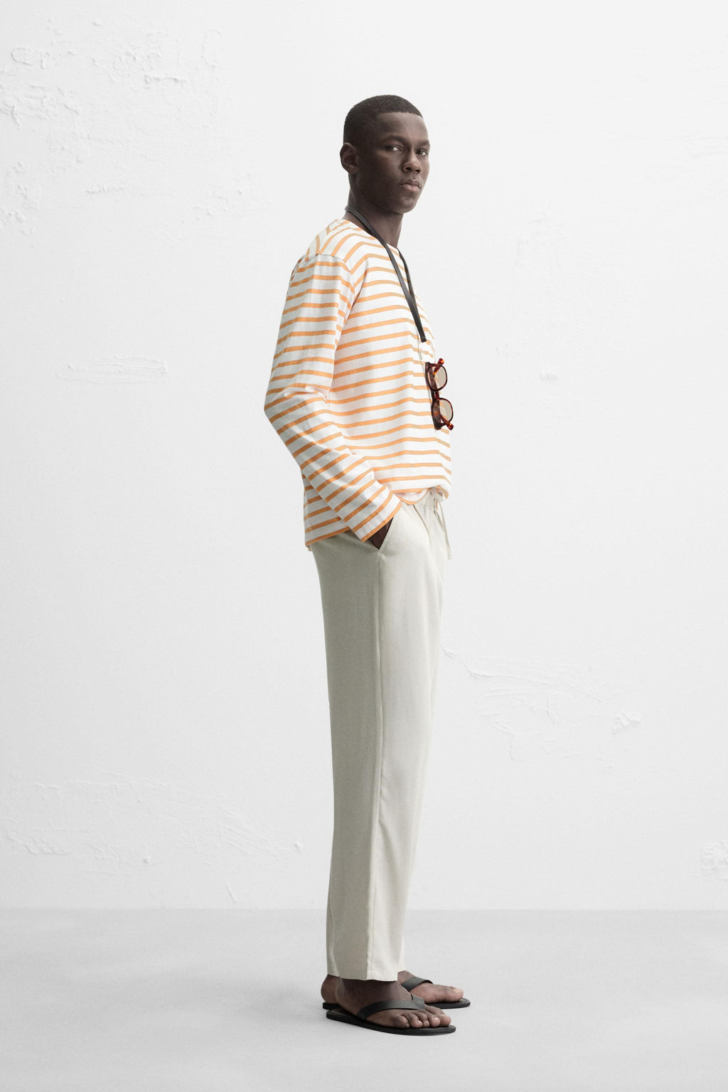 RELAXED FIT FLOWING TROUSERS - Zara фото 4