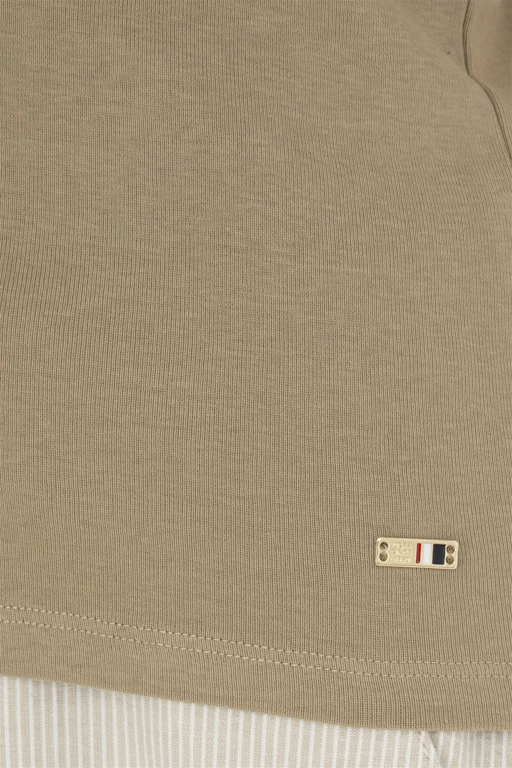 Женская футболка без рукавов цвета хаки с круглым вырезом Неожиданная скидка в корзине - U.s. polo assn фото 7