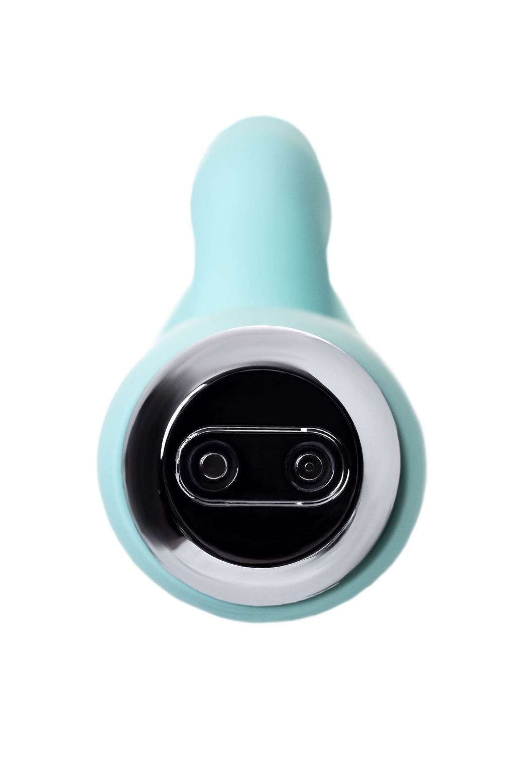 Вибратор с клиторальным стимулятором и язычком, JOS MILO, силикон, голубой, 20 см  фото 5