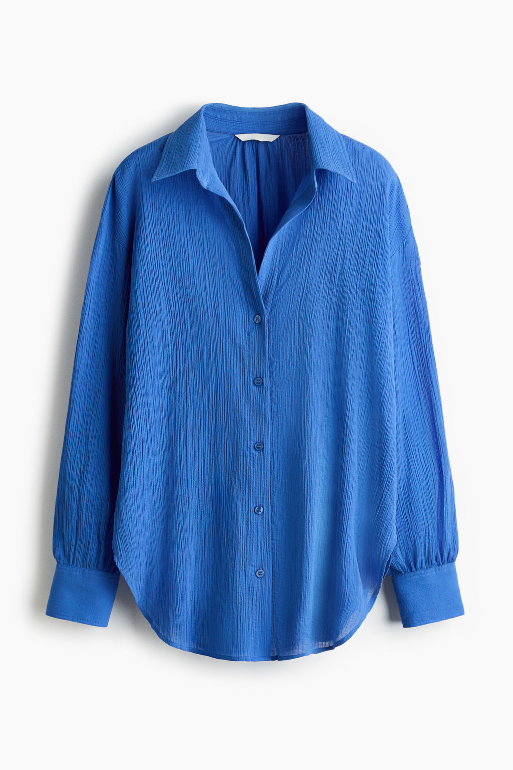 Camisa de algod?n con efecto arrugado - H&m фото 3