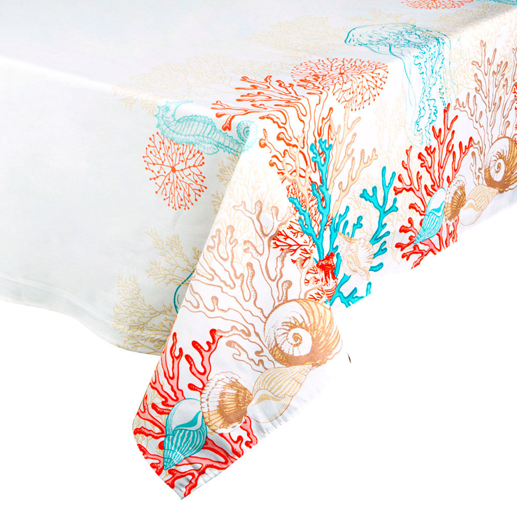 Кораллы Скатерть 180х145см, плотность 186г/м2, премиум хлопок 100%, Домашняя мода (Россия)  фото 3