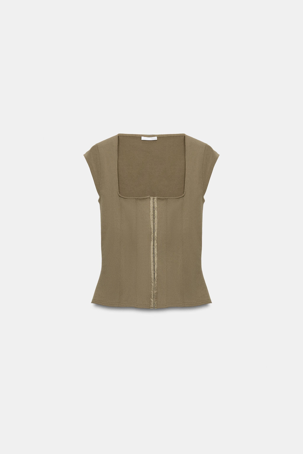 TOP CORSETERO STRETCH / Khaki oscuro - Zara фото 6