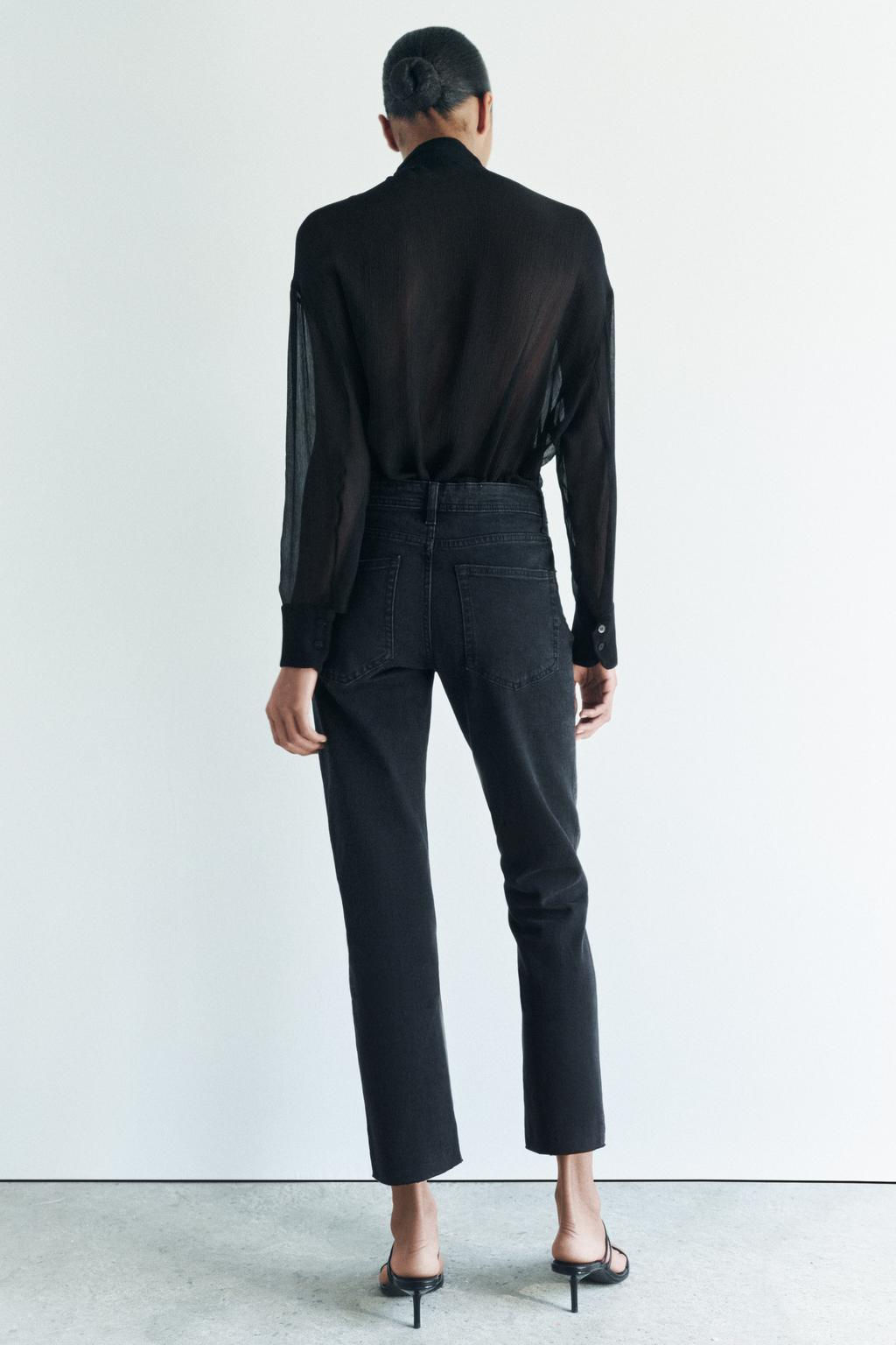 ZW COLLECTION RELAXED SLIM FIT MID-RISE JEANS - Zara фото 17