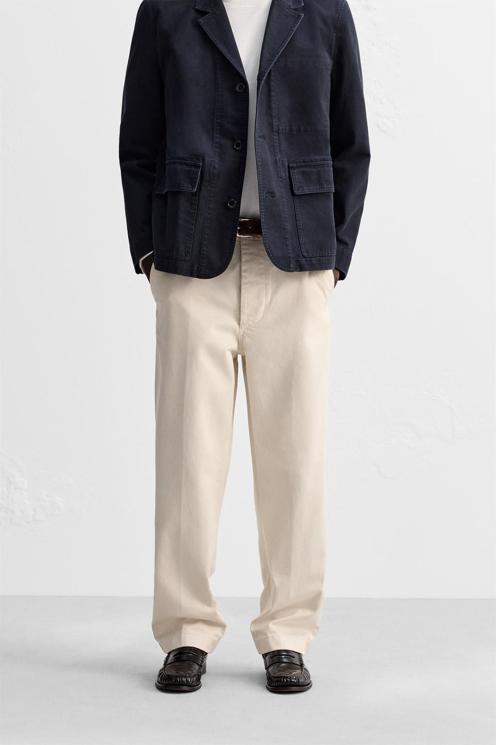 TEXTURED CHINO TROUSERS - Zara фото 2