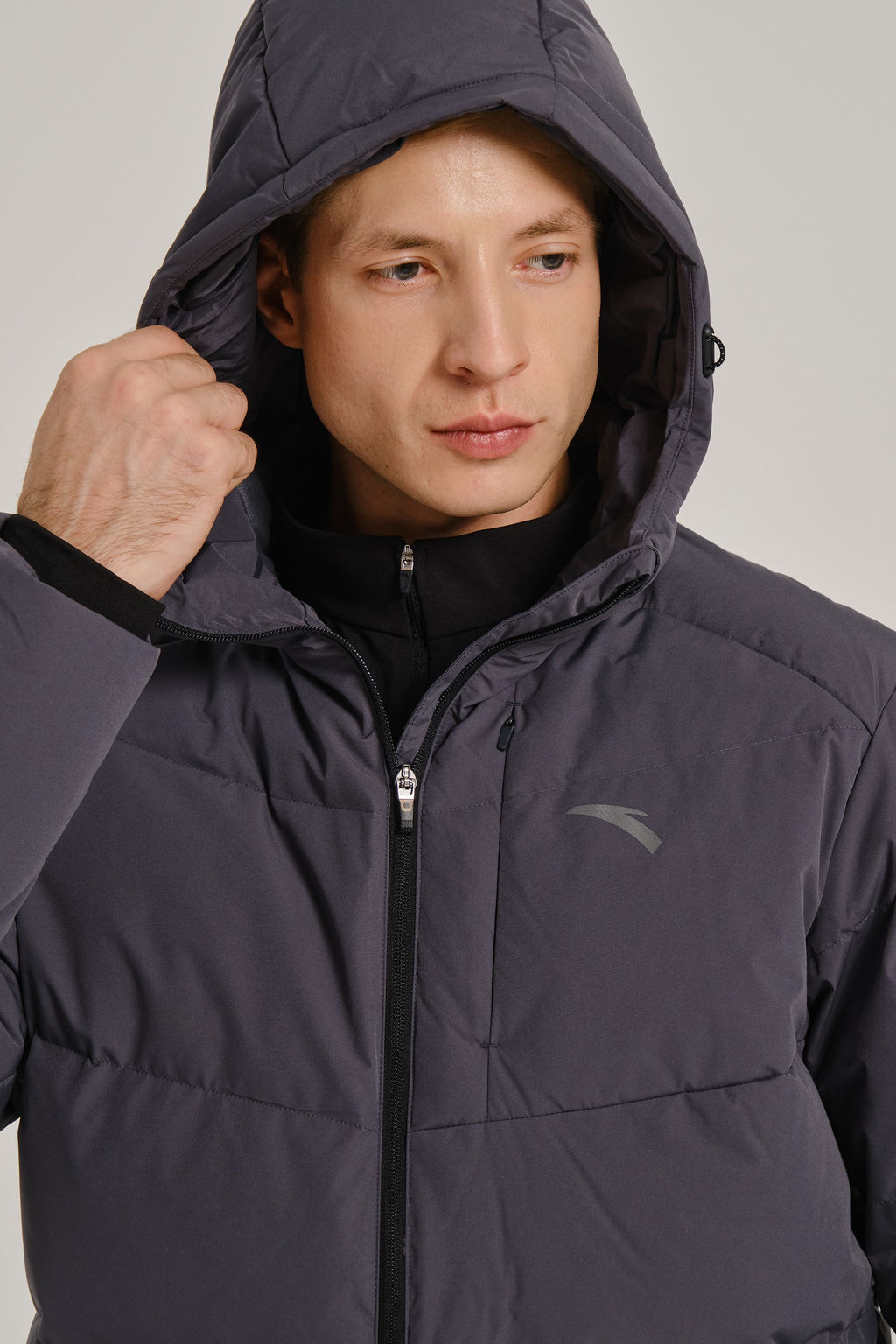 Пуховик короткий Серый TRN Down Jacket - Anta фото 6