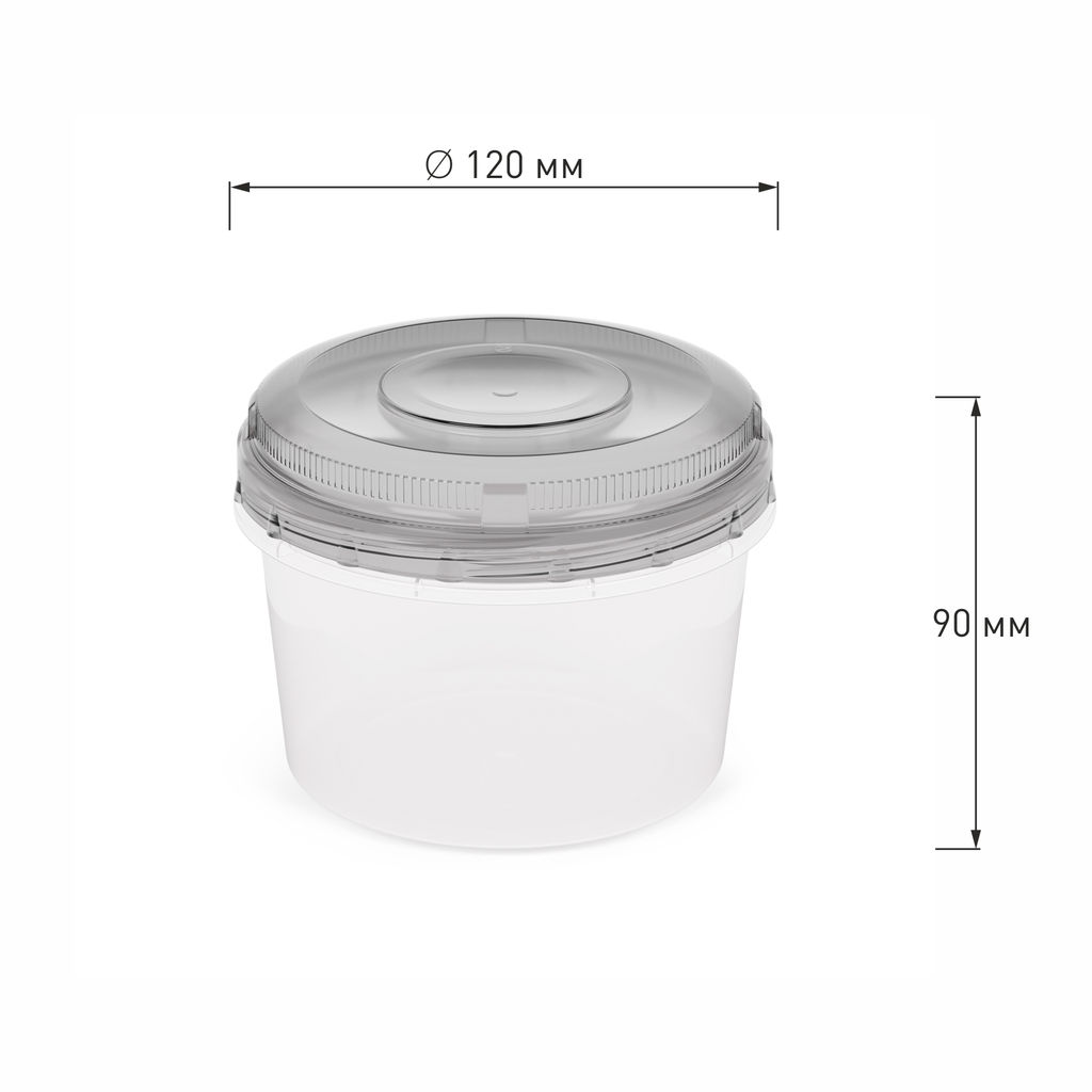 Емкость для СВЧ 0,7л круглая арт.А (М1152)