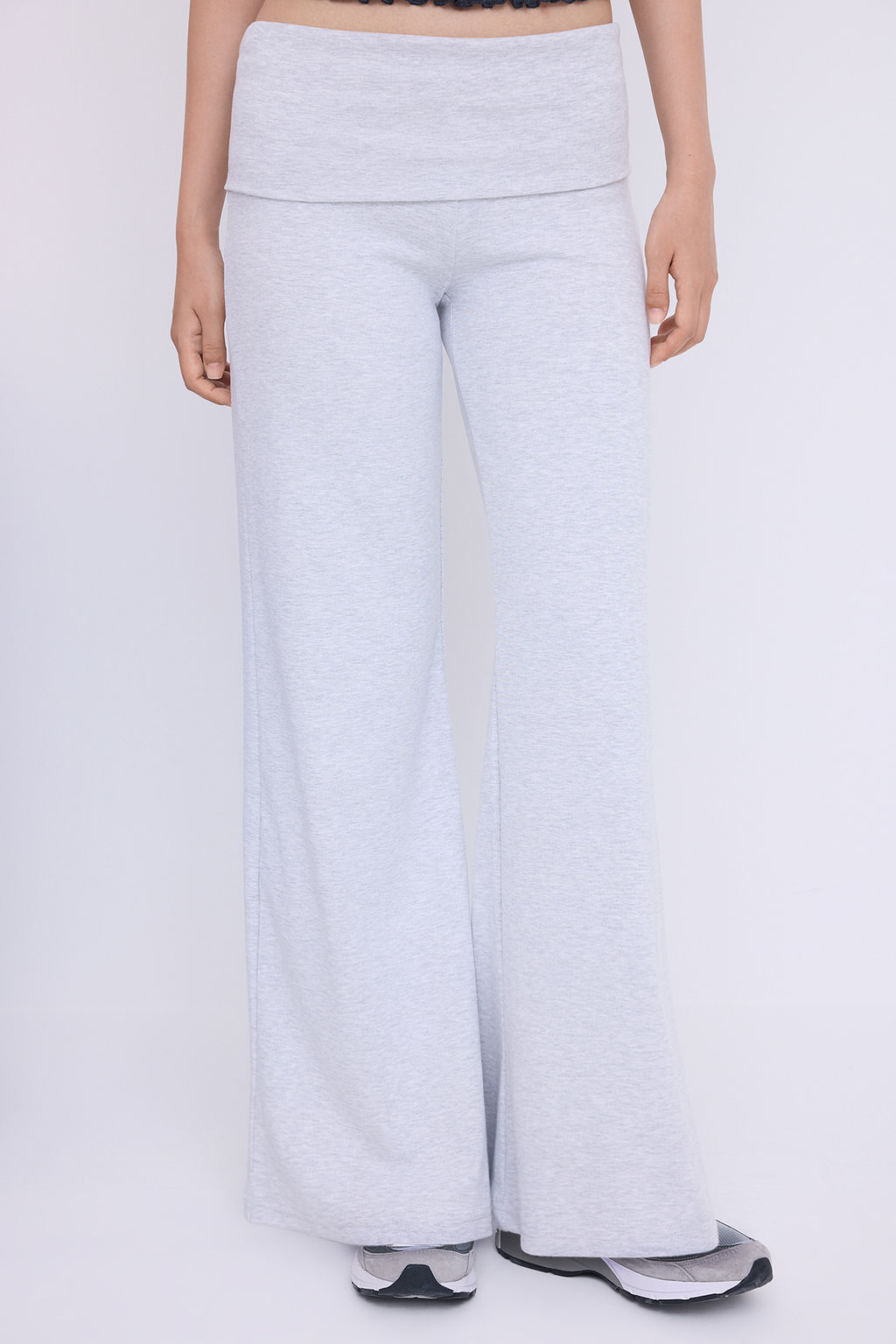 Teen Gri Melanj Beli Katlamal? Wideleg/Genis Paca Pantolon TWOAW26PL00019