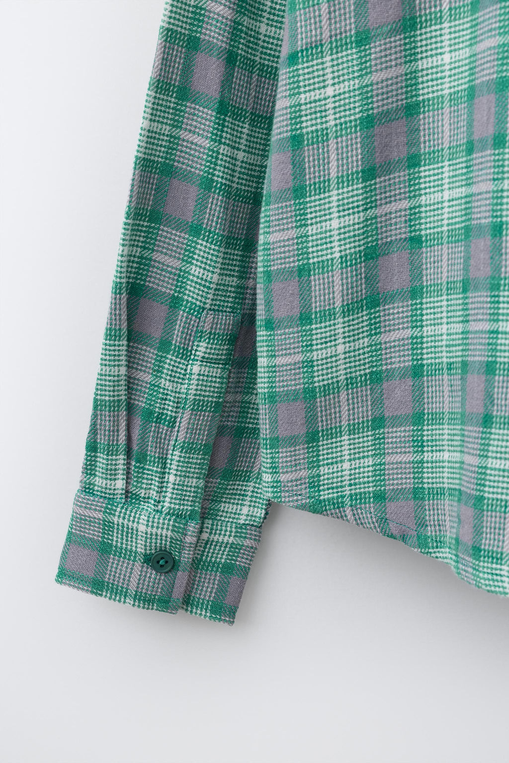 CAMISA ESTAMPADO CUADROS / Verde medio