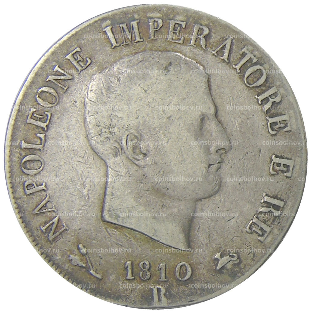 5 лир 1810 года В Наполеоновсоке Королевство Италия