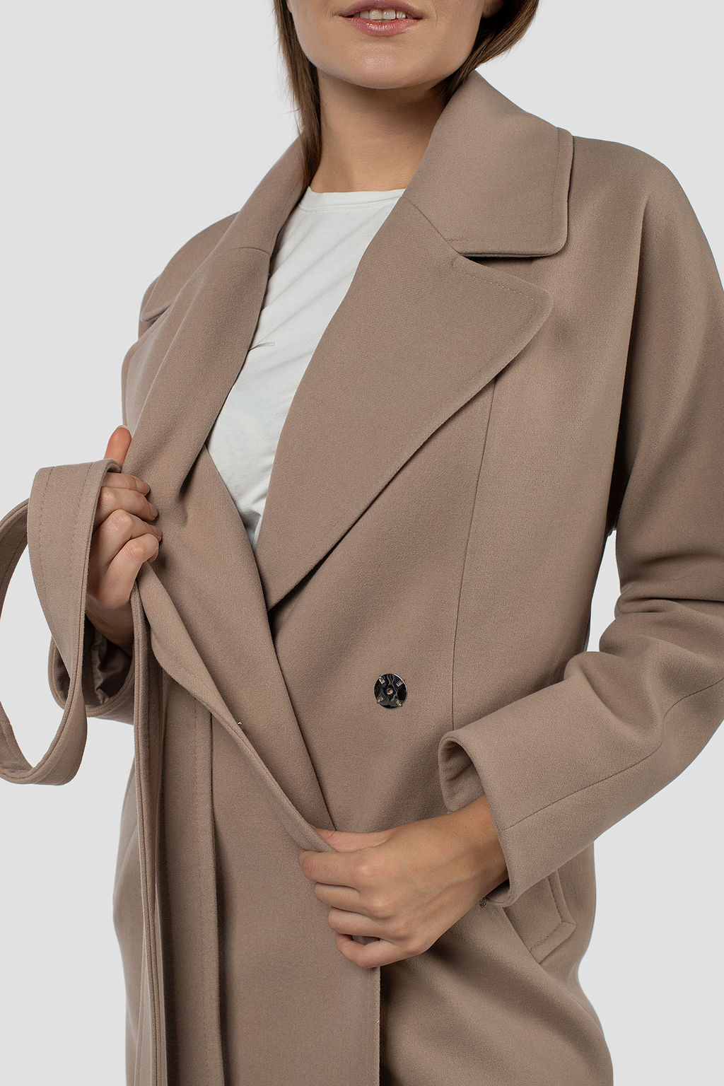 Пальто женское демисезонное (пояс) - El podio фото 7