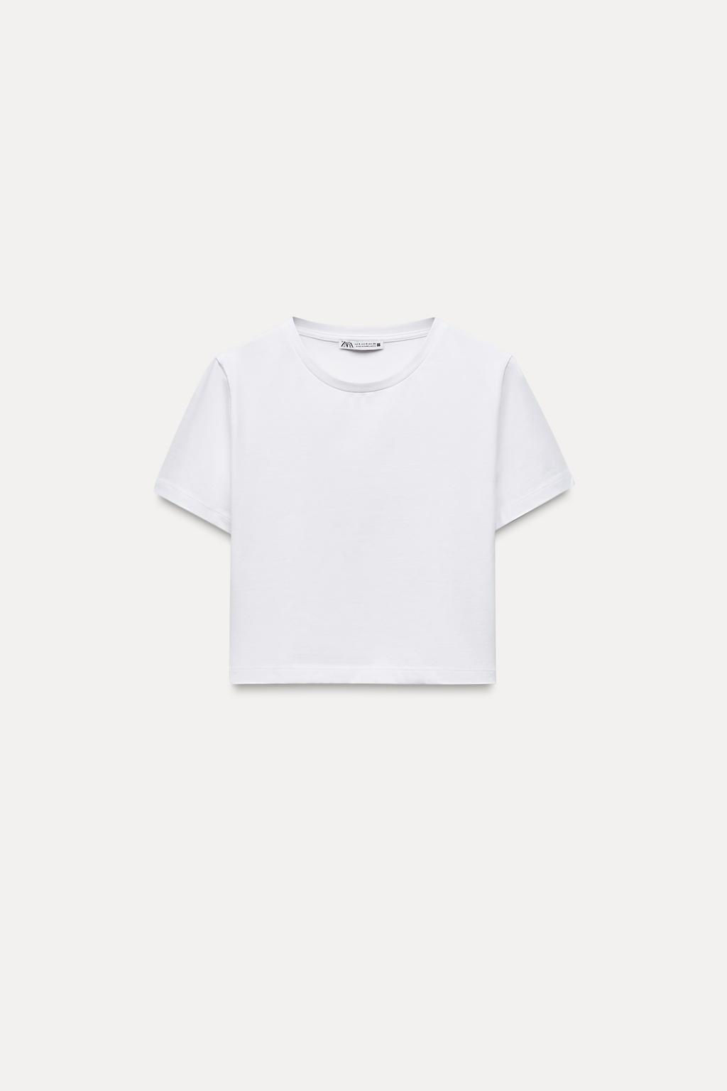 CROPPED STRETCH T-SHIRT - Zara фото 4