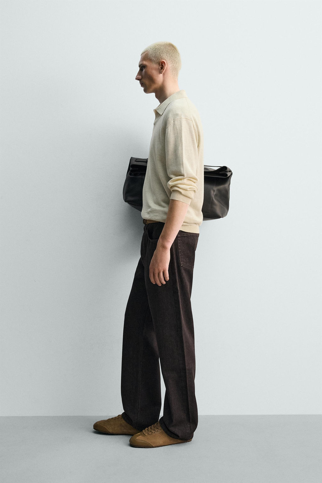 POLO PUNTO C??AMO - ALGOD?N / Beige claro - Zara фото 4