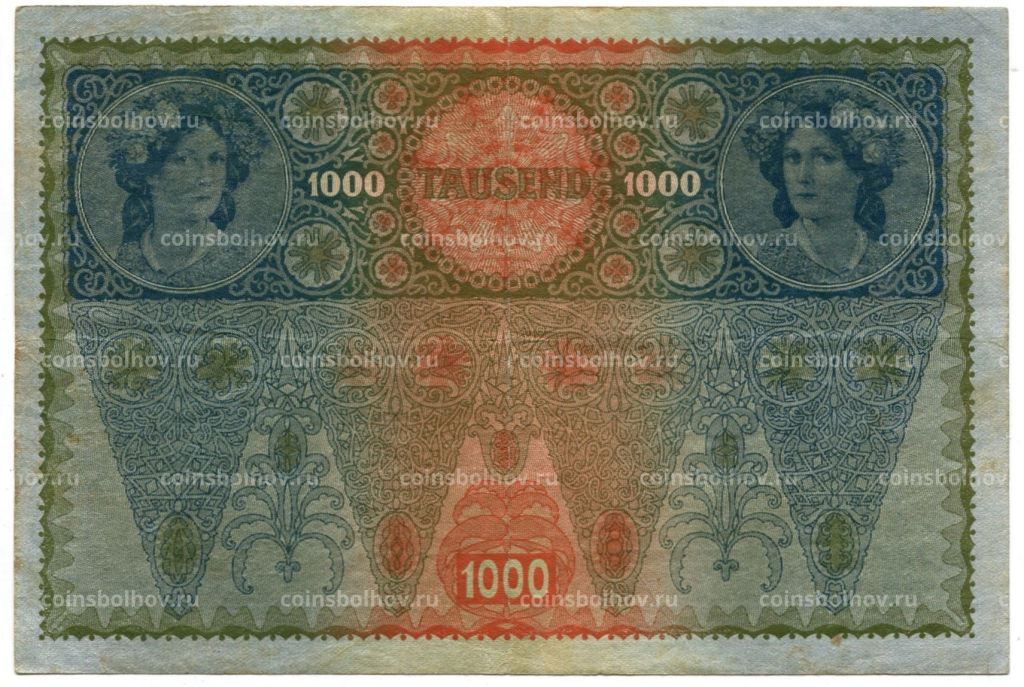 1000 крон 1902 года Австрия  Надпечатка