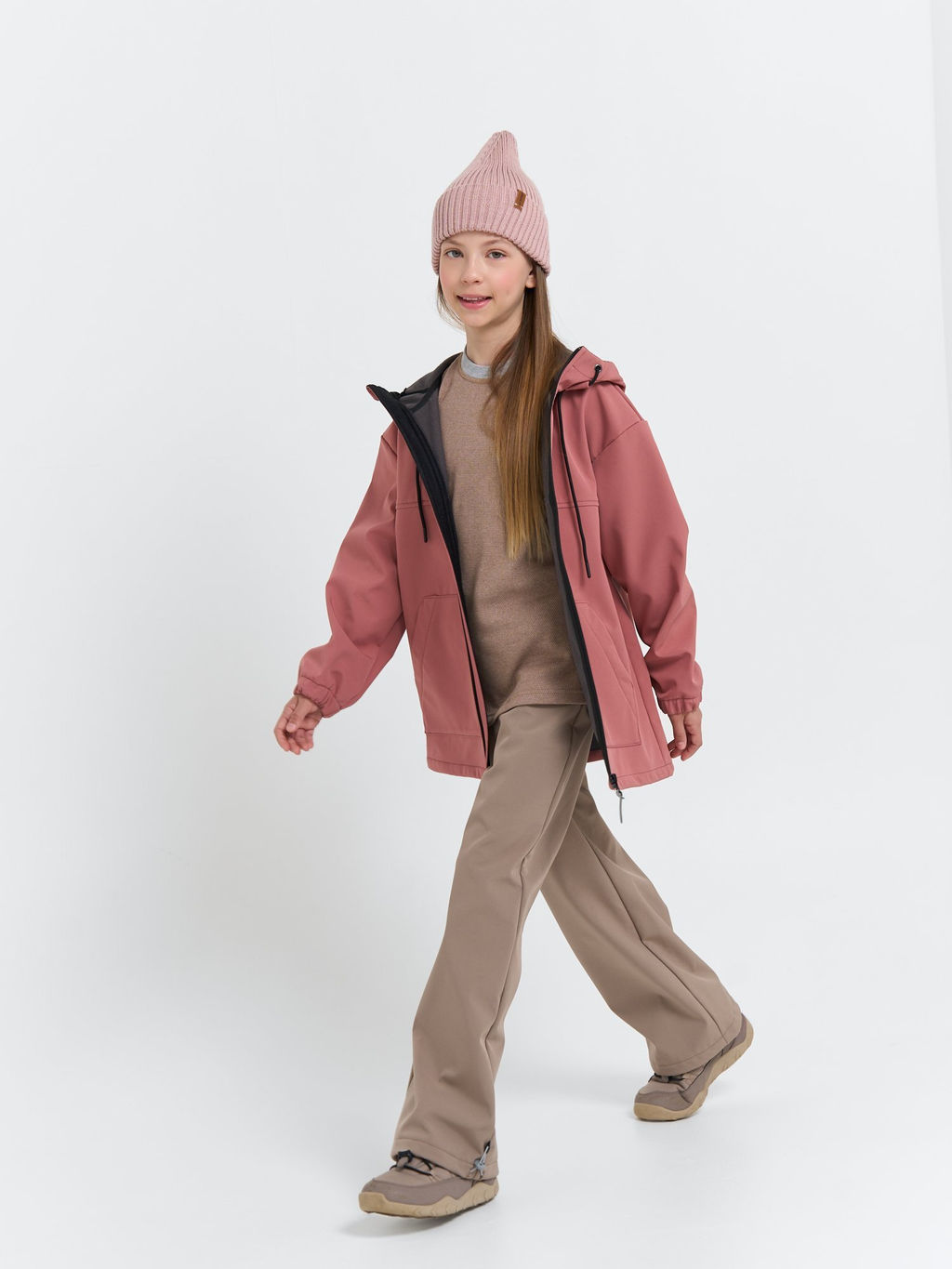 Куртка Softshell демисезонная Пепельная роза 7+ - Bungly фото 9
