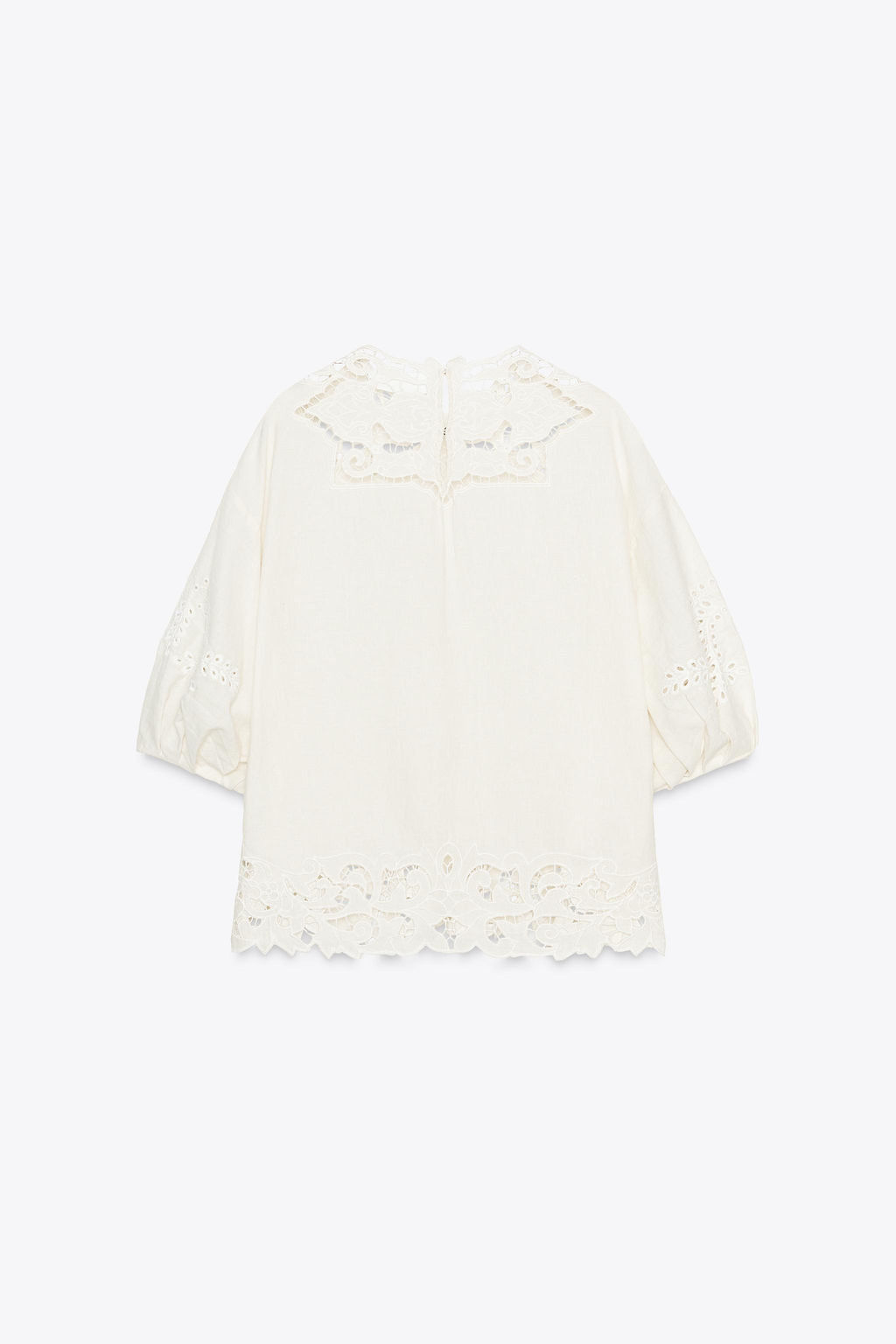 ZW COLLECTION BLOUSE WITH CUTWORK EMBROIDERY - Zara фото 7