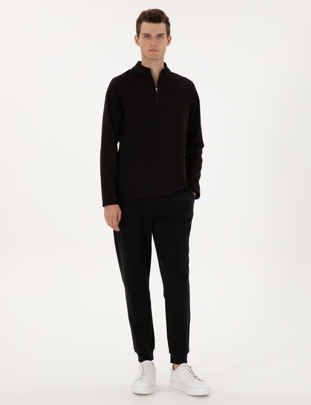Siyah Regular Fit Sweatshirt - Pierre cardin фото 4
