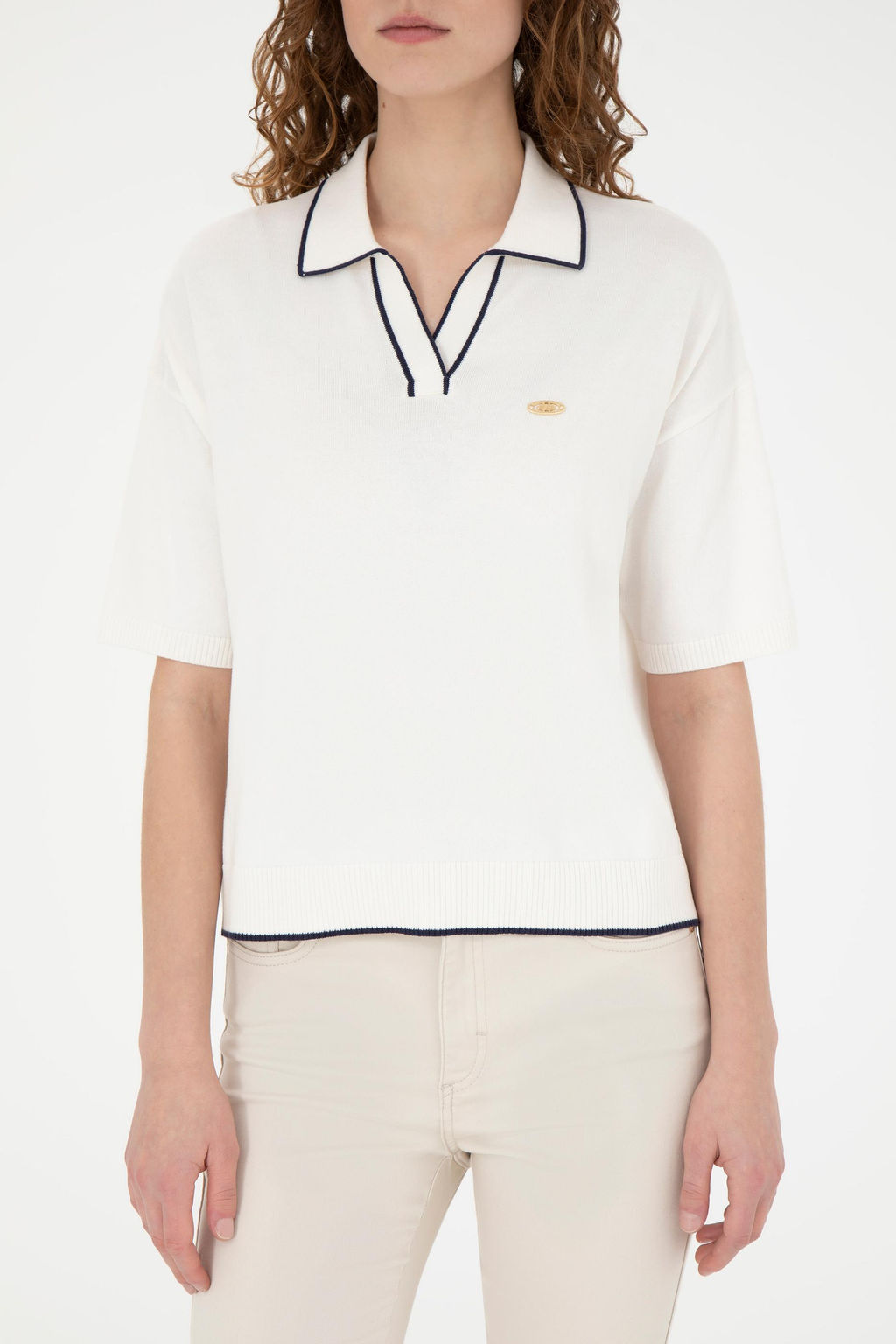 Женский кремовый свитер - U.s. polo assn фото 13