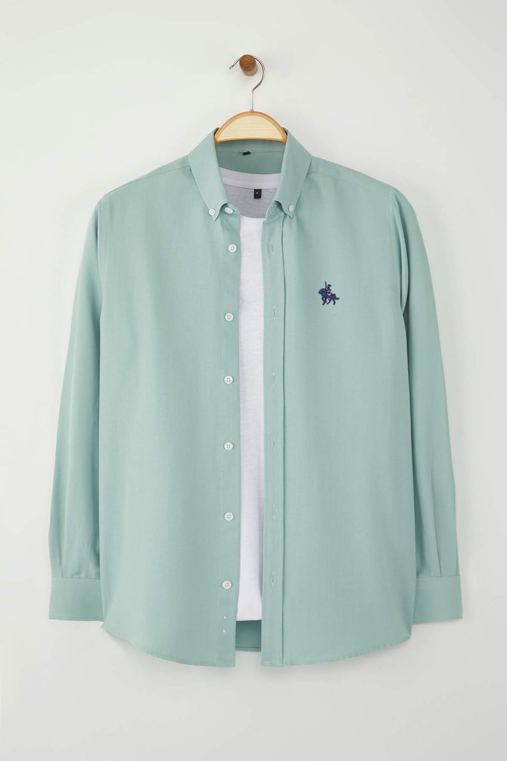 TRENDYOL MAN Mavi Regular Fit Nak?s Detayl? Oxford Kolay Utulenebilir Smart Gomlek TMNAW25GO00036 - Trendyolmilla фото 32