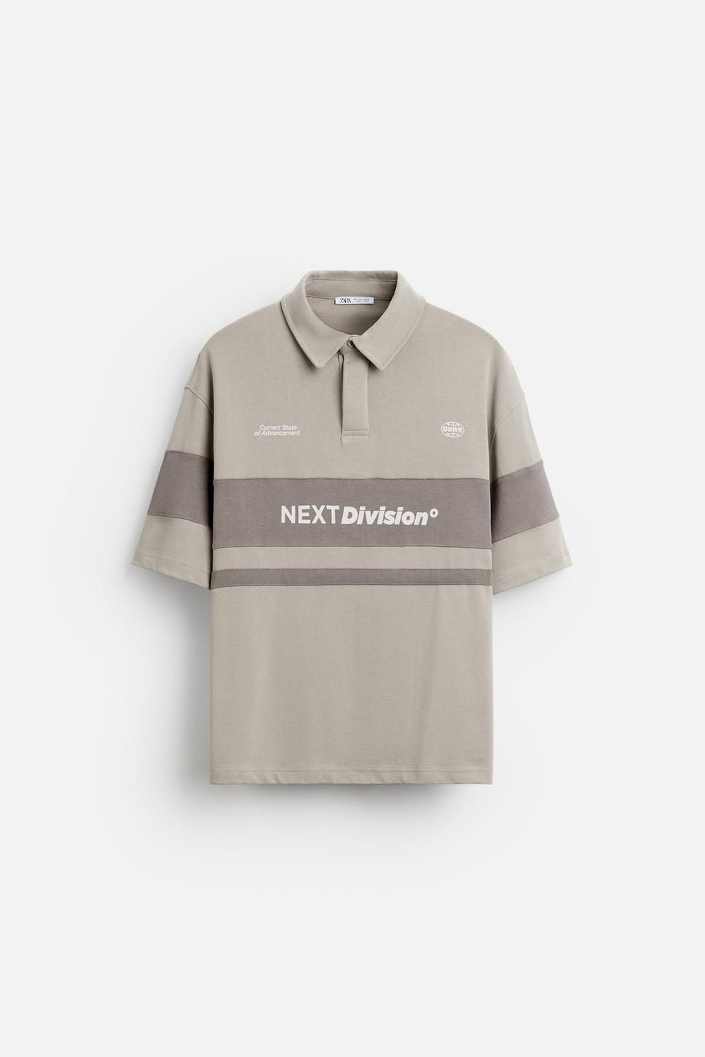 WASHED COLOUR BLOCK POLO SHIRT - Zara фото 7