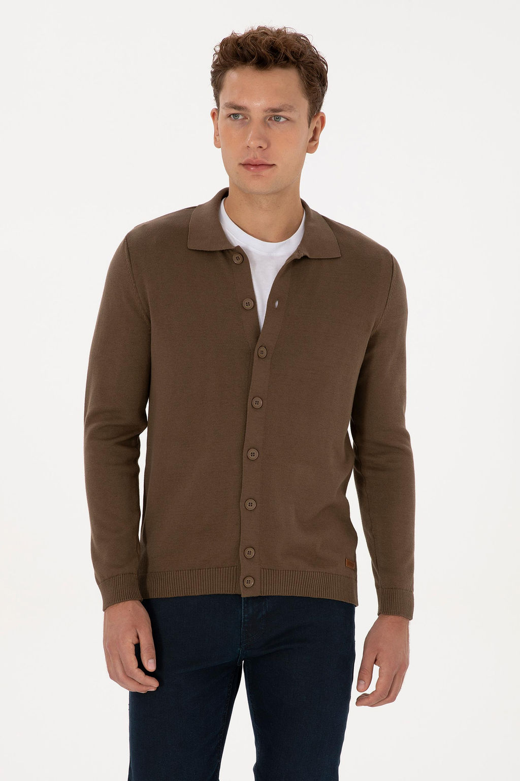 Erkek A__k Haki Basic Triko H_rka - U.s. polo assn фото 3