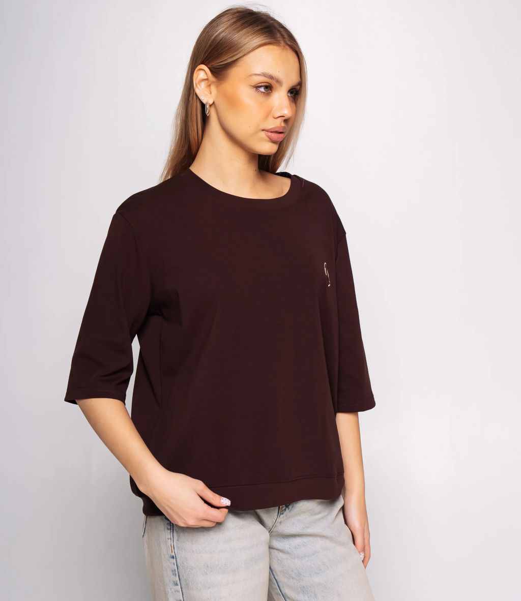 Футболка #КТ0467-51, шоколадный