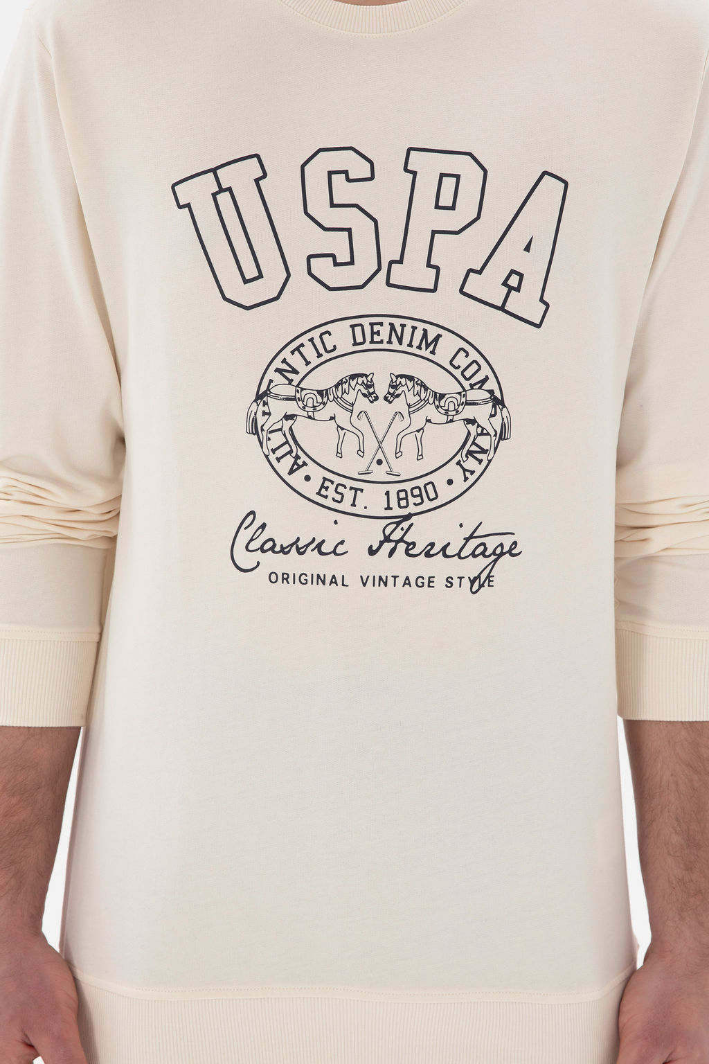 Мужская толстовка крема Неожиданная скидка в корзине - U.s. polo assn фото 13