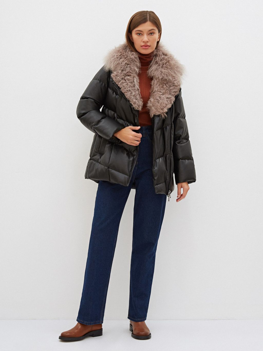 Conso/WDMPF 210527 - nero Пуховое Пальто фото 12