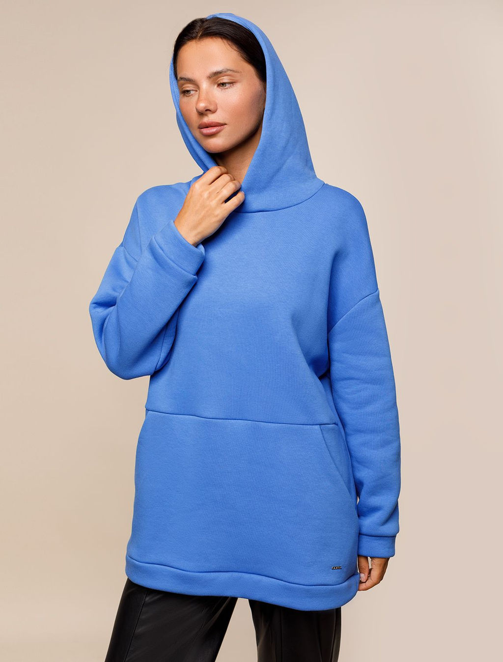 Свободное худи из футера-трехнитки с начесом