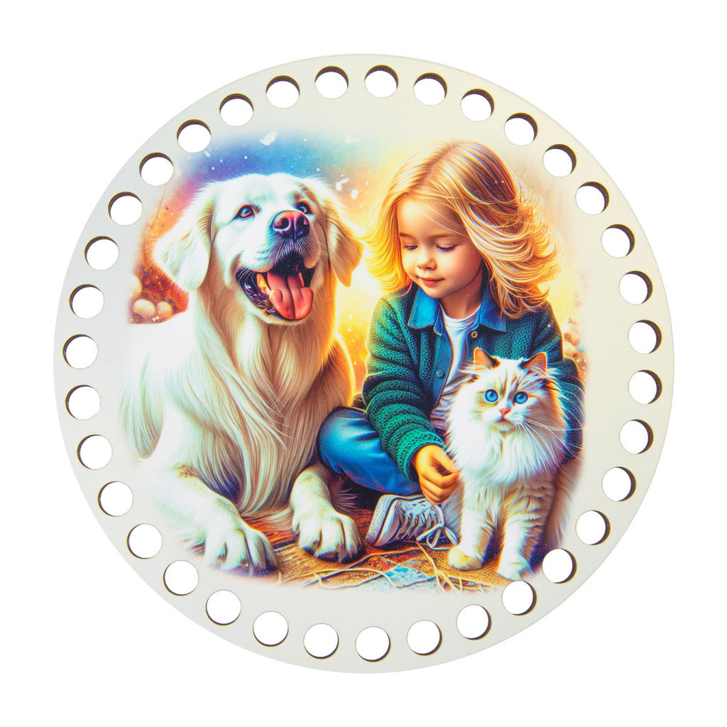 Заготовка для декорирования Love2art ДВ-02 Набор донышек для вязания Матовый фанера d 15 см х 0.4 см 2 шт 10 Лавандовая история  фото 9