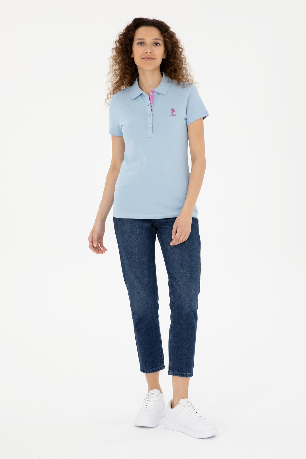 Футболка U.S. Polo Assn базовая голубая  фото 11