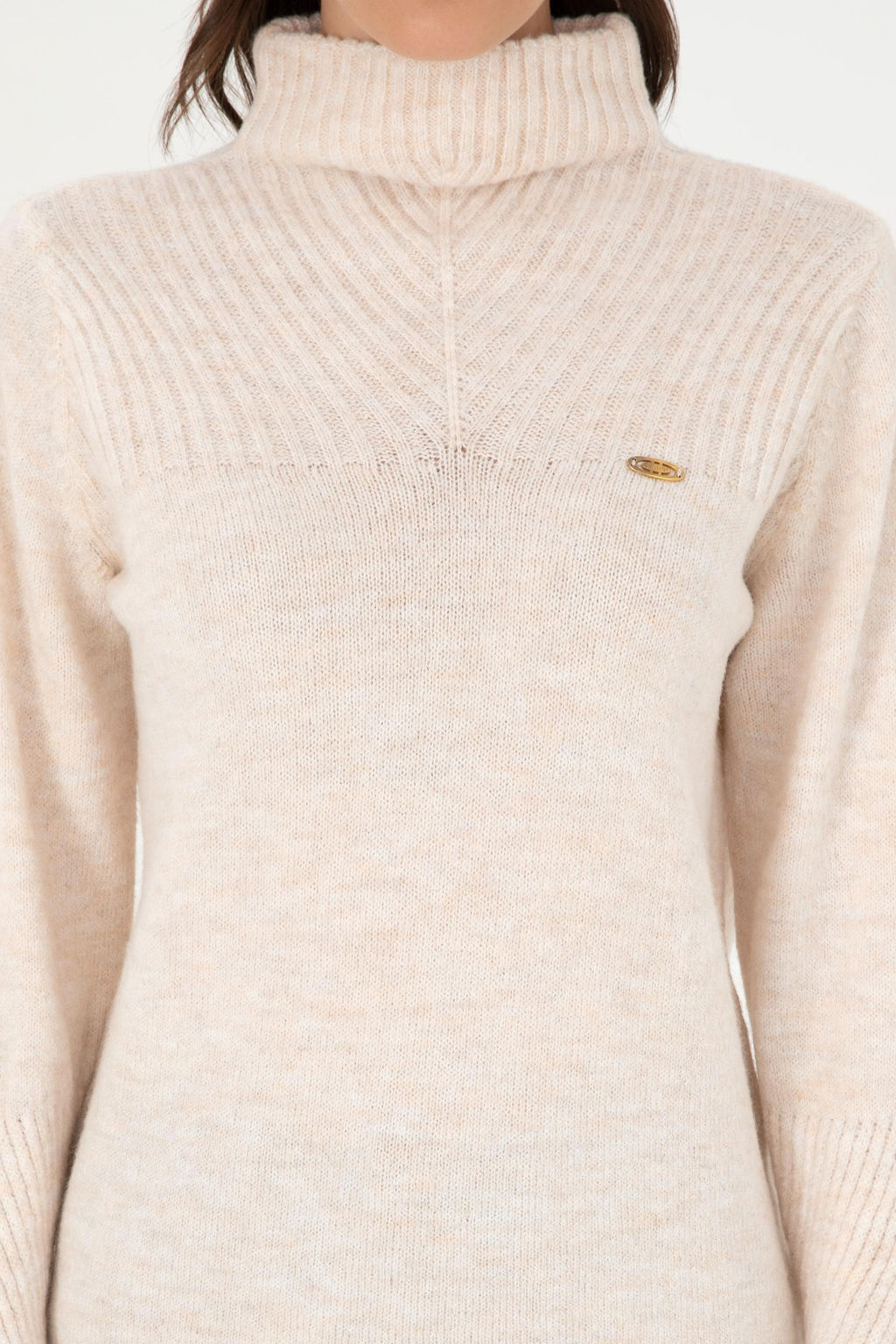 Женская кремовая водолазка с воротником Неожиданная скидка в корзине - U.s. polo assn фото 6