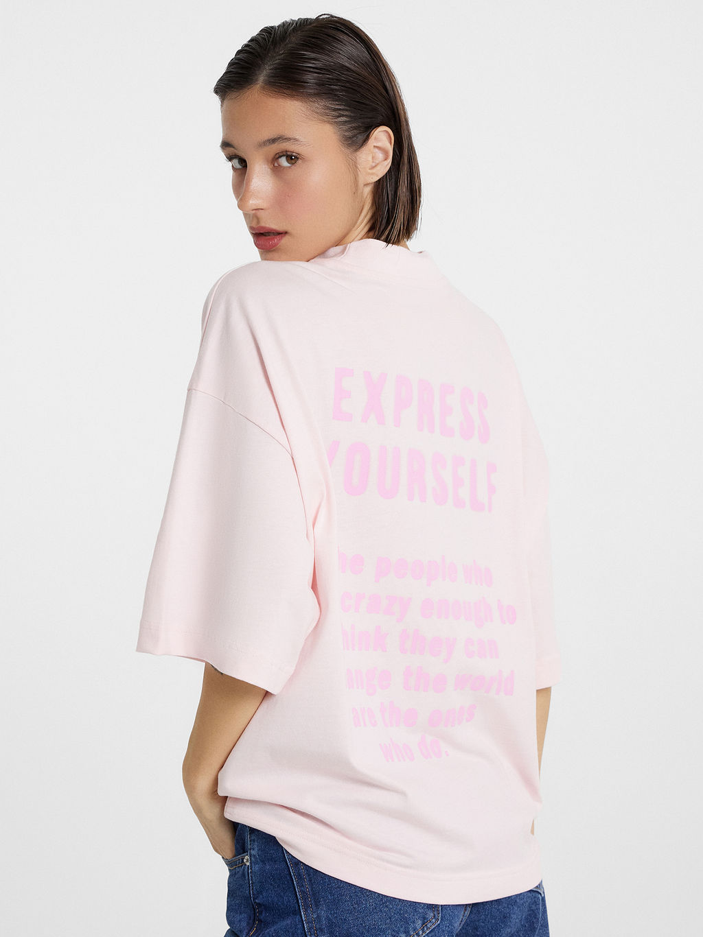 Футболка женская светло-розовая с печатью св.розовый +печать1 112874