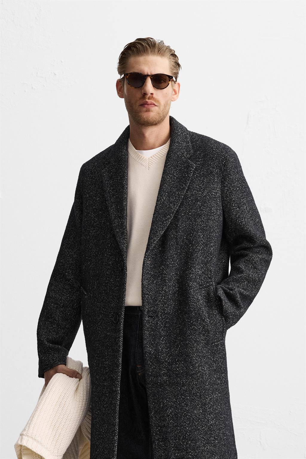 TEXTURED HERRINGBONE COAT - Zara фото 2